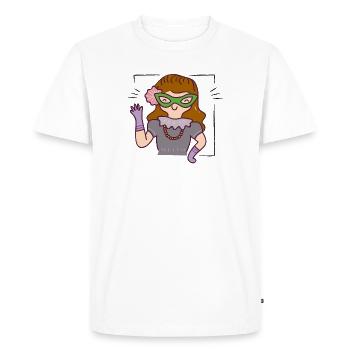 Femmes masquées dans un cadre CARNEVAL - T-shirt Premium bio Homme - blanc - Devant - Nico (187cm)