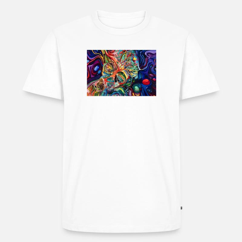 KI Generierte Kunst - Männer Premium Bio T-Shirt - Weiß