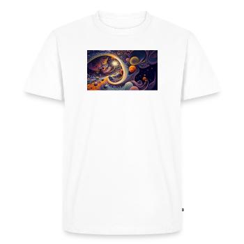 Cosmic Swirl Orbits - Men's Premium Organic T-Shirt - white - Front - Nico (187cm)
