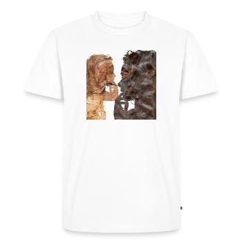 Perplexed woman profile - Men's Premium Organic T-Shirt - white - Front - Nico (187cm)