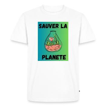 SPRING. GARDENING. RETIREMENT. SPRING. GARDEN. - Men's Premium Organic T-Shirt - white - Front - Nico (187cm)