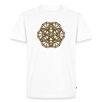 Random pattern RAD rotated - Men's Premium Organic T-Shirt - white - Front - Nico (187cm)