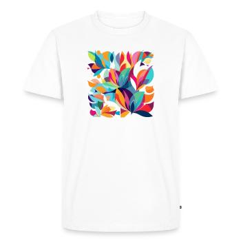 Danse des fleurs - T-shirt Premium bio Homme - blanc - Devant - Nico (187cm)