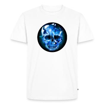 mystérieux crâne de verre en apparence de verre - T-shirt Premium bio Homme - blanc - Devant - Nico (187cm)