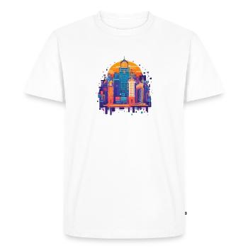 Ville colorée - T-shirt Premium bio Homme - blanc - Devant - Nico (187cm)