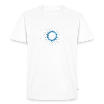 dotted shape rotated wind turbine blue - Men's Premium Organic T-Shirt - white - Front - Nico (187cm)