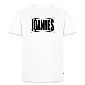 t-shirt Joannes t-shirt idée cadeau - T-shirt Premium bio Homme - blanc - Devant - Nico (187cm)
