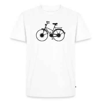 Silhouette de vélo noir - T-shirt Premium bio Homme - blanc - Devant - Nico (187cm)