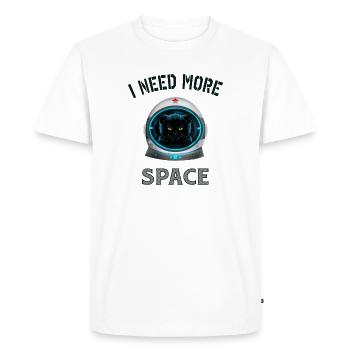 J’ai besoin de plus d’espace chat - T-shirt Premium bio Homme - blanc - Devant - Nico (187cm)