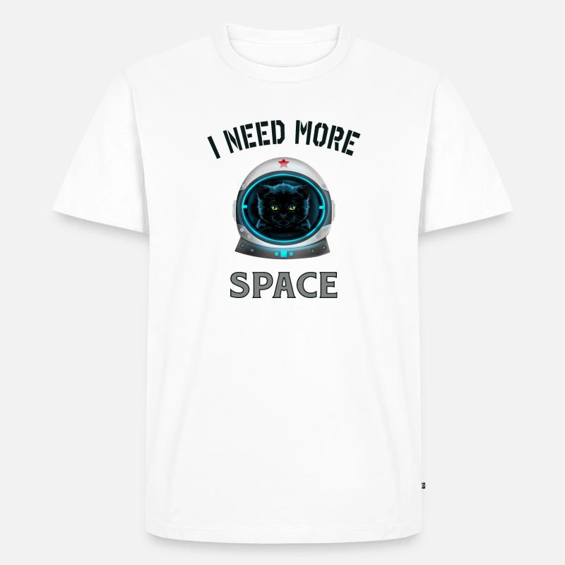 I need more space cat - Männer Premium Bio T-Shirt - Weiß