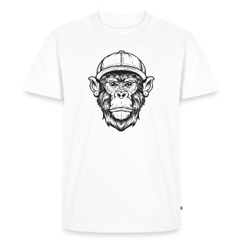 Singe Funky - T-shirt Premium bio Homme - blanc - Devant - Nico (187cm)