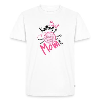 Best Knitting Mom Ever - Men's Premium Organic T-Shirt - white - Front - Nico (187cm)