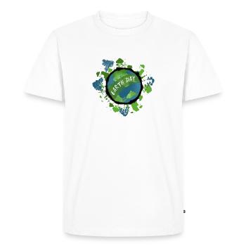 Earth Day - Planet Earth Climate Protection Environment - Men's Premium Organic T-Shirt - white - Front - Nico (187cm)