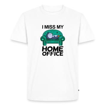 Home Office Miss Humor Funny - Men's Premium Organic T-Shirt - white - Front - Nico (187cm)