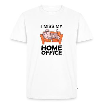 Home Office Miss Humor Funny - Men's Premium Organic T-Shirt - white - Front - Nico (187cm)