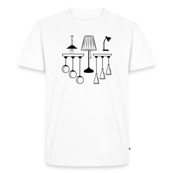 Collection de lampes et d’éclairage - T-shirt Premium bio Homme - blanc - Devant - Nico (187cm)