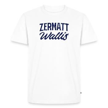 Zermatt Valais Alphabet Alpin - T-shirt Premium bio Homme - blanc - Devant - Nico (187cm)