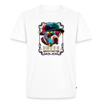 Pitbull under investigation - Men's Premium Organic T-Shirt - white - Front - Nico (187cm)