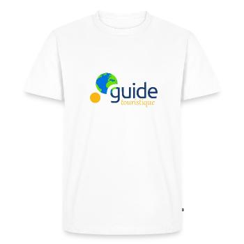 Tourist guide - Men's Premium Organic T-Shirt - white - Front - Nico (187cm)