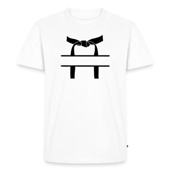 OBI Bande 2 - T-shirt Premium bio Homme - blanc - Devant - Nico (187cm)