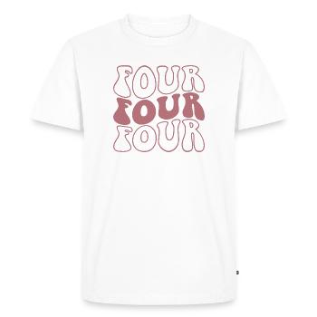 Four 4th Birthday For Girls 4 Years Old - Men's Premium Organic T-Shirt - white - Front - Nico (187cm)
