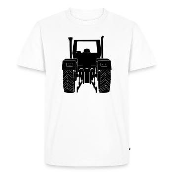 Tracteur agricole arrière - T-shirt Premium bio Homme - blanc - Devant - Nico (187cm)
