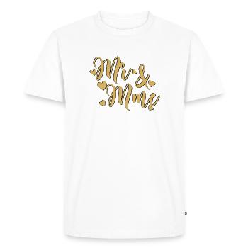 Mr & Mme Doré Coeur - T-shirt Premium bio Homme - blanc - Devant - Nico (187cm)