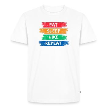 Déclaration de randonnée en montagne Randonneur Randonneur - T-shirt Premium bio Homme - blanc - Devant - Nico (187cm)