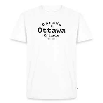Ottawa 1867 Emblem Vintage - Men's Premium Organic T-Shirt - white - Front - Nico (187cm)