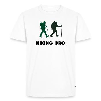 Mountain Peaks Mountain Hiking Statement Hiking Nature - T-shirt Premium bio Homme - blanc - Devant - Nico (187cm)