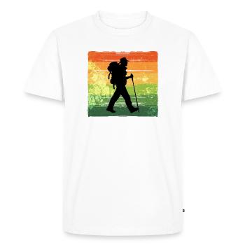 sommets de montagne, nature, randonnée en montagne, randonnée, randonnée pédestre - T-shirt Premium bio Homme - blanc - Devant - Nico (187cm)