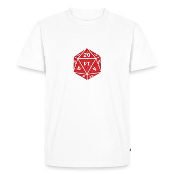 Dungeons Dice RPG Dragons THIS IS HOW I ROLL - Men's Premium Organic T-Shirt - white - Front - Nico (187cm)