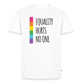 Pride Month - Equality Hurts No One - Men's Premium Organic T-Shirt - white - Front - Nico (187cm)