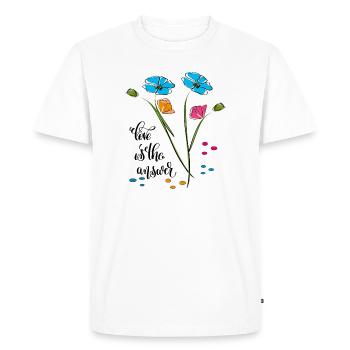 L’amour est la réponse, Liebe - T-shirt Premium bio Homme - blanc - Devant - Nico (187cm)