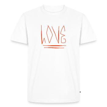 Love Liebe Amour - T-shirt Premium bio Homme - blanc - Devant - Nico (187cm)
