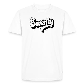 Seventy 70th Birthday Men Women 70 Years Old - Men's Premium Organic T-Shirt - white - Front - Nico (187cm)