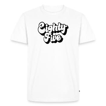 Quatre-vingt-cinq 85e anniversaire Hommes Femmes 85 ans - T-shirt Premium bio Homme - blanc - Devant - Nico (187cm)