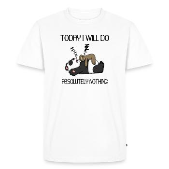 Funny saying, funny sayings - Men's Premium Organic T-Shirt - white - Front - Nico (187cm)