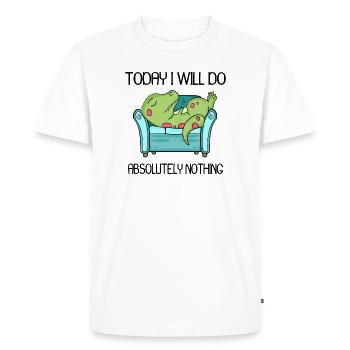 Funny saying, funny sayings - Men's Premium Organic T-Shirt - white - Front - Nico (187cm)
