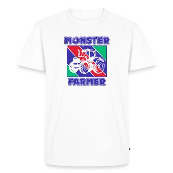 Motor Vehicle Tractor Farmer Farm Statement - Men's Premium Organic T-Shirt - white - Front - Nico (187cm)