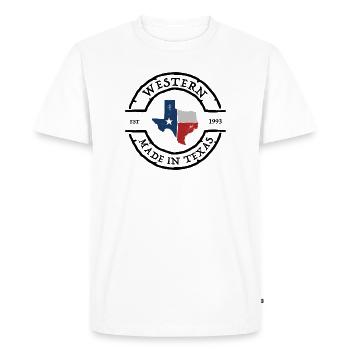 Contour du drapeau du Texas Lone Star - T-shirt Premium bio Homme - blanc - Devant - Nico (187cm)