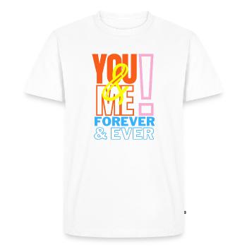 You & Me Forever love declaration - Men's Premium Organic T-Shirt - white - Front - Nico (187cm)