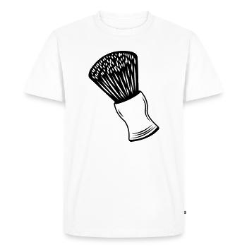 Shaving brush - Men's Premium Organic T-Shirt - white - Front - Nico (187cm)