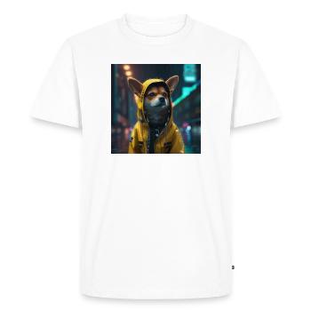 Chien humain - T-shirt Premium bio Homme - blanc - Devant - Nico (187cm)