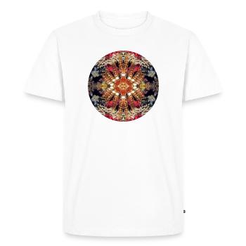 Nature Mandala Sous-marin, Plume Étoile - T-shirt Premium bio Homme - blanc - Devant - Nico (187cm)