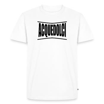 t-shirt Acquedolci Sicilia t-shirt idée cadeau - T-shirt Premium bio Homme - blanc - Devant - Nico (187cm)