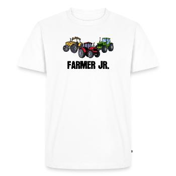 Déclaration du tracteur Jeune agriculteur Agriculteur agricole - T-shirt Premium bio Homme - blanc - Devant - Nico (187cm)