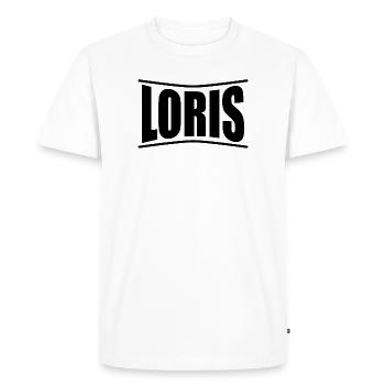 t-shirt name Loris t-shirt gift idea - Men's Premium Organic T-Shirt - white - Front - Nico (187cm)
