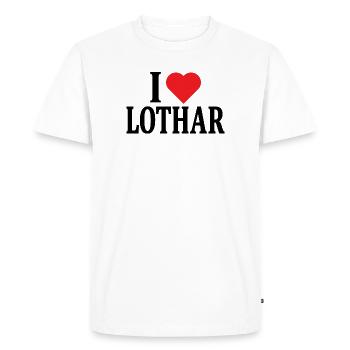 t-shirt name I love Lothar t-shirt gift idea - Men's Premium Organic T-Shirt - white - Front - Nico (187cm)