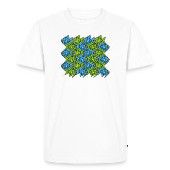 Angel fish tessellation II - Men's Premium Organic T-Shirt - white - Front - Nico (187cm)
